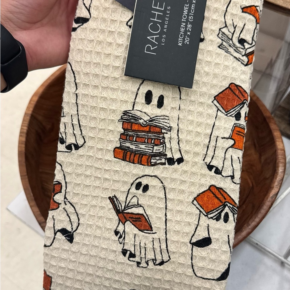 Rachel Zoe Ghost Reading Book kitchen Towel set of 3